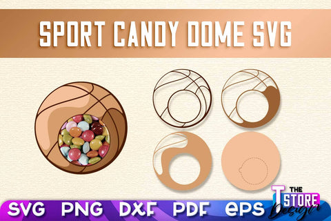 Sport Candy Dome SVG | Candy Holders SVG | Sport Treat Box SVG SVG The T Store Design 