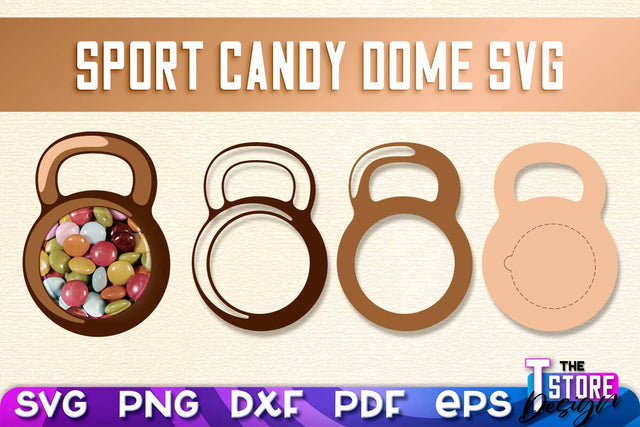 Sport Candy Dome SVG | Candy Holders SVG | Sport Treat Box SVG SVG The T Store Design 