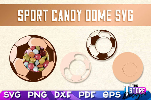 Sport Candy Dome SVG | Candy Holders SVG | Sport Treat Box SVG SVG The T Store Design 