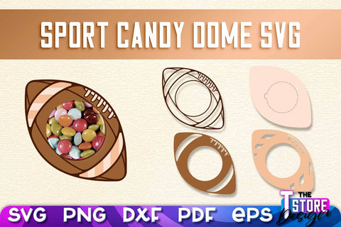 Sport Candy Dome SVG | Candy Holders SVG | Sport Treat Box SVG SVG The T Store Design 