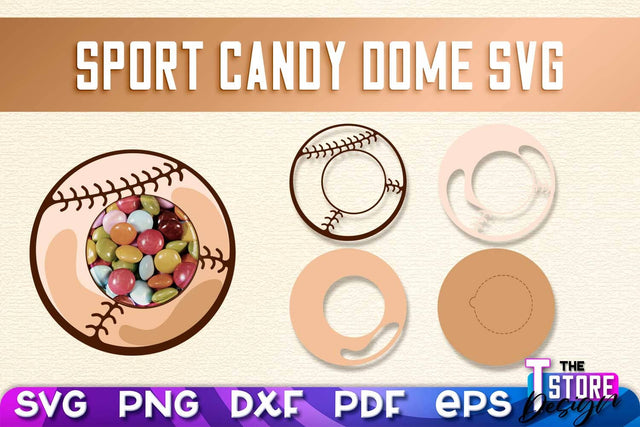 Sport Candy Dome SVG | Candy Holders SVG | Sport Treat Box SVG SVG The T Store Design 