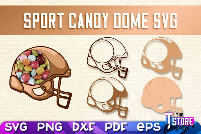 Sport Candy Dome SVG | Candy Holders SVG | Sport Treat Box SVG SVG The T Store Design 