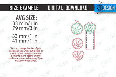 Sport Keychain Laser Cut Bundle | Sport Keyring | Sportsman Gift | CNC Files SVG Fly Design 