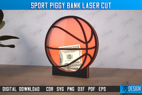 Sport Piggy Bank Bundle | Personalized Money Box | Sports Fan Gift Idea | CNC Files SVG Fly Design 
