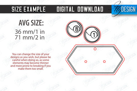 Sport Stud Earrings Laser Cut Bundle | Jewelry | Accessories | CNC Files SVG Fly Design 