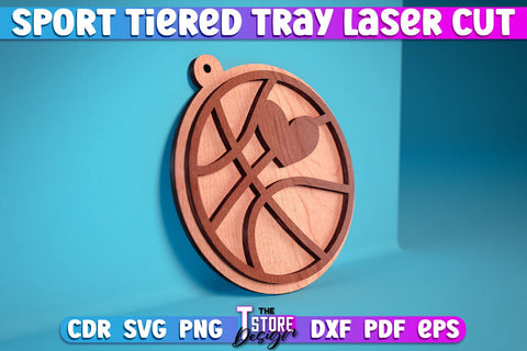 Sport Tiered Tray Laser Cut SVG | Tiered Tray Laser Cut SVG Design | CNC Files SVG The T Store Design 