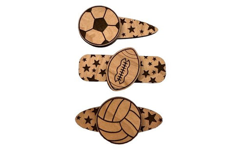 Sports and Stars Hairclip Bundle Laser SVG File SVG Crafting With Brenna 