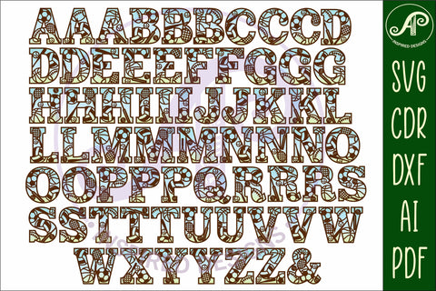 Sports ball alphabet set. 2 layer letters. 66 letters SVG APInspireddesigns 