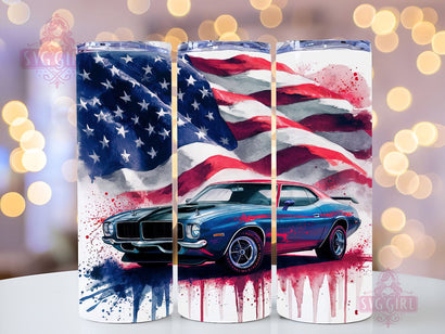 Sports Car American 20oz Tumbler Wrap Sublimation Design, Straight Tapered Tumbler Wrap, Classic Muscle Car Tumbler Png, Instant Digital Download Sublimation SvggirlplusArt 