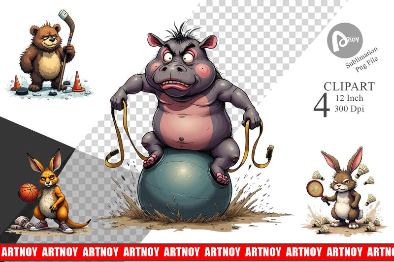 Sports Chaos Critters Clipart Sublimation artnoy 