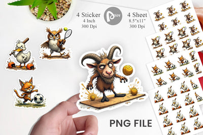 Sports Chaos Critters Sticker Sublimation artnoy 