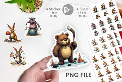 Sports Chaos Critters Sticker Sublimation artnoy 