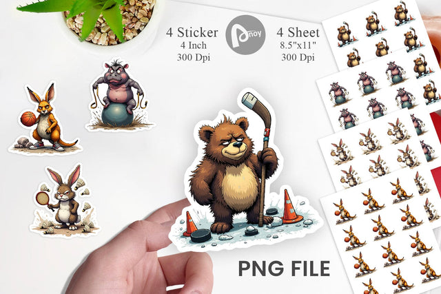 Sports Chaos Critters Sticker Sublimation artnoy 