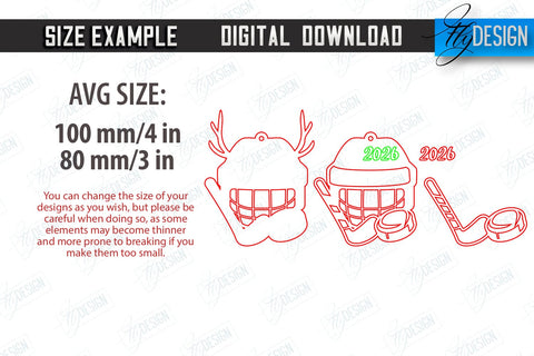 Sports Christmas Ornaments Laser Cut Bundle, Xmas Tree Sport Toys Laser Cut, Personalized Sport Ornaments SVG, Baseball, Basketball SVG, Hockey SVG, Football SVG Fly Design 