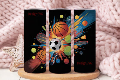 Sports Explosion 20oz Tumbler Wrap Sublimation DesignSVG 
