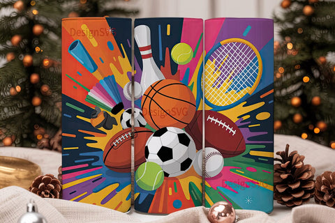 Sports Explosion 20oz Tumbler Wrap Sublimation DesignSVG 