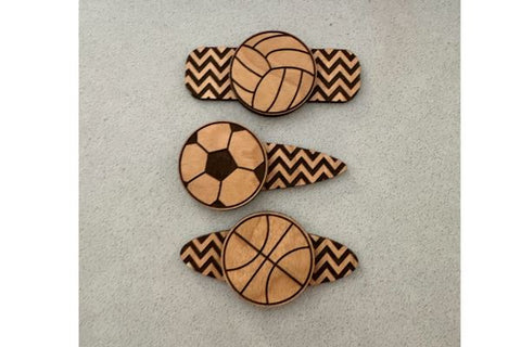 Sports Hair Clip Bundle Laser SVG File SVG Crafting With Brenna 