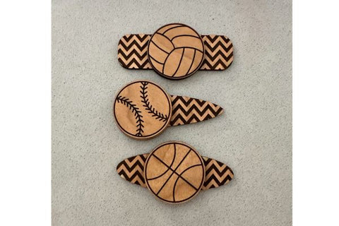 Sports Hair Clip Bundle Laser SVG File SVG Crafting With Brenna 