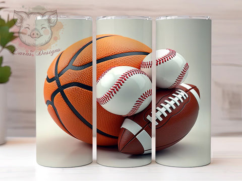 Sports Lover 20oz Tumbler, Sports Wrap, Basketball Tumbler, Baseball Tumbler, Football Tumbler, Athletic Gift, Sublimation Design Sublimation Lara' s Designs 