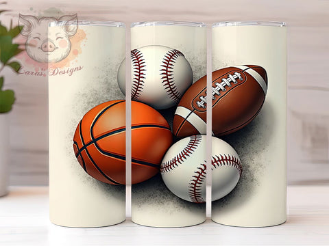 Sports Lover 20oz Tumbler, Sports Wrap, Basketball Tumbler, Baseball Tumbler, Football Tumbler, Athletic Gift, Sublimation Design Sublimation Lara' s Designs 