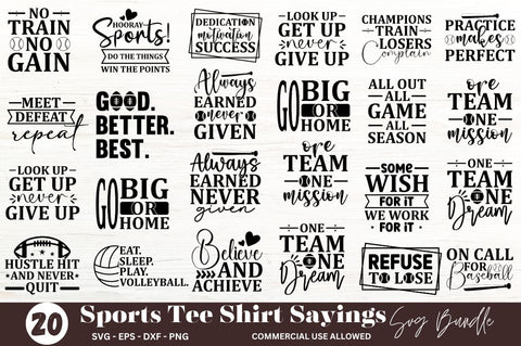 Sports Tee Shirt Sayings SVG Bundle SVG Designangry 