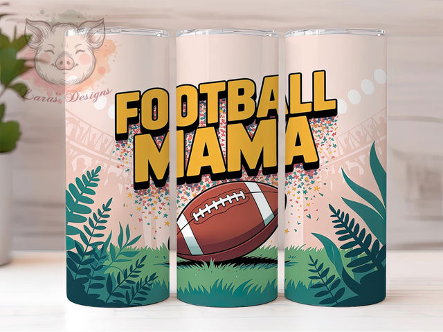 Sporty Football Mama Tumbler Wrap, Sports Mom Tumbler Wrap, 20oz Sublimation Design, Game Day Tumbler PNG, Athletic Mama Cup Wrap, Printable Football Mom Design, Sporty Tumbler For Mom Sublimation Lara' s Designs 