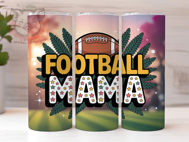 Sporty Football Mama Tumbler Wrap, Sports Mom Tumbler Wrap, 20oz Sublimation Design, Game Day Tumbler PNG, Athletic Mama Cup Wrap, Printable Football Mom Design, Sporty Tumbler For Mom Sublimation Lara' s Designs 