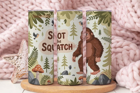 Spot the Squatch 20oz Tumbler Wrap Sublimation DesignSVG 