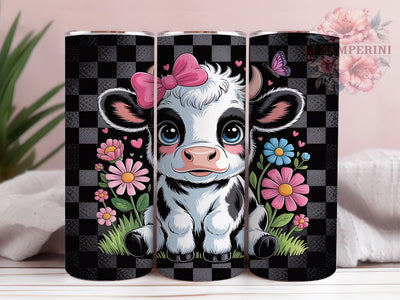 Spotted Calf Floral Charm 20oz Tumbler, Spotted Calf, Floral Motif, Charm Design, Rustic Style, Whimsical Charm, Skinny Tumbler, Sublimation PNG Sublimation Li Zamperini 
