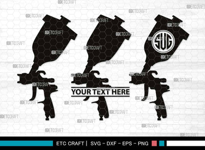 Spray Gun Monogram, Spray Gun Silhouette, Spray Gun SVG, Painting Gun Svg, Paint Gun Svg, Paint Spray Gun Svg, Spray Gun Icon Svg, SB00534 SVG ETC Craft 