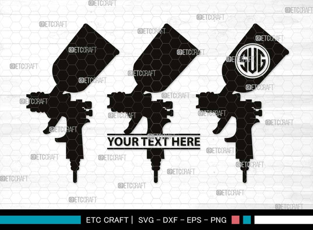 Spray Gun Monogram, Spray Gun Silhouette, Spray Gun SVG, Painting Gun Svg, Paint Gun Svg, Paint Spray Gun Svg, Spray Gun Icon Svg, SB00534 SVG ETC Craft 