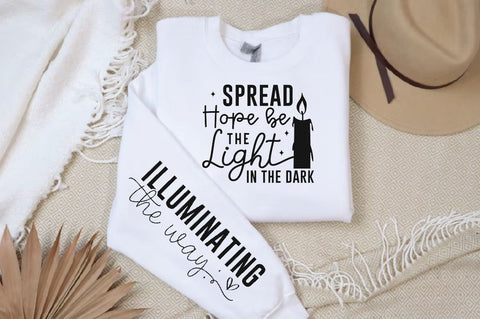 Spread Hope Be the Light in the Dark Sleeve SVG Design, Inspirational sleeve SVG, Motivational Sleeve SVG Design, Positive Sleeve SVG SVG Regulrcrative 