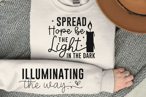 Spread Hope Be the Light in the Dark Sleeve SVG Design, Inspirational sleeve SVG, Motivational Sleeve SVG Design, Positive Sleeve SVG SVG Regulrcrative 