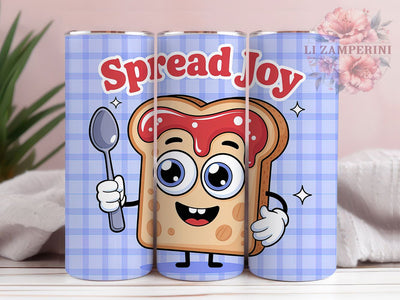 Spread Joy Food 20oz Tumbler, Spread Joy, Tumbler Wrap, Sublimation Design, 20oz Tumbler, Food Humor, Kitchen Fun Sublimation Li Zamperini 