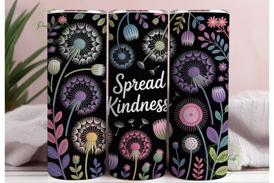Spread Kindness 20oz Tumbler Wrap Sublimation PixelChick 