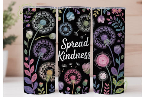 Spread Kindness 20oz Tumbler Wrap Sublimation PixelChick 