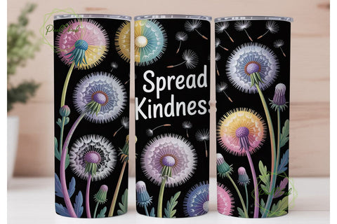 Spread Kindness 20oz Tumbler Wrap Sublimation PixelChick 