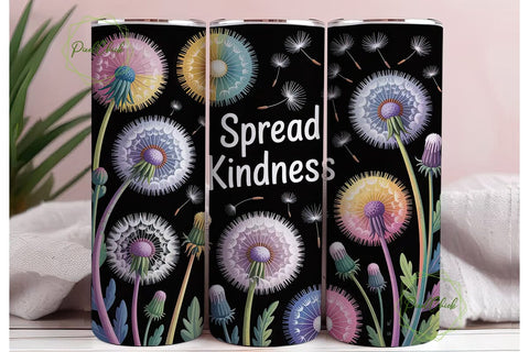 Spread Kindness 20oz Tumbler Wrap Sublimation PixelChick 