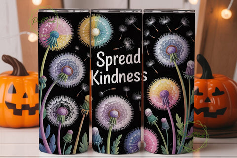 Spread Kindness 20oz Tumbler Wrap Sublimation PixelChick 