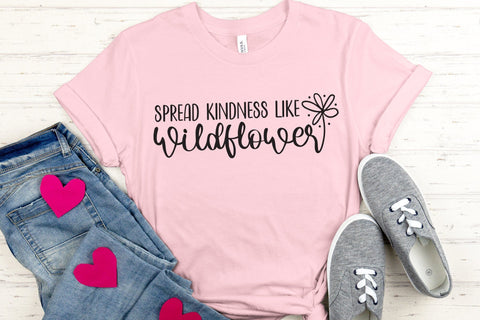 Spread Kindness Like Wildflowers SVG Cut File SVG CraftLabSVG 