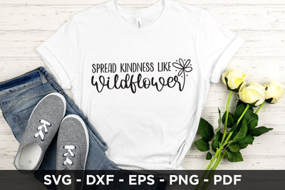 Spread Kindness Like Wildflowers SVG Cut File SVG CraftLabSVG 