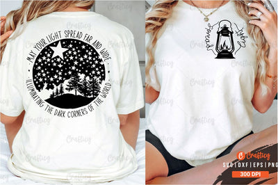 Spread light Front and Back SVG T shirt Design SVG Designangry 