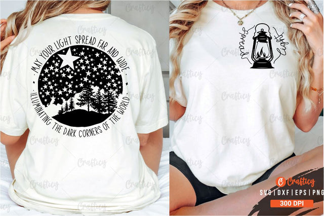 Spread light Front and Back SVG T shirt Design SVG Designangry 