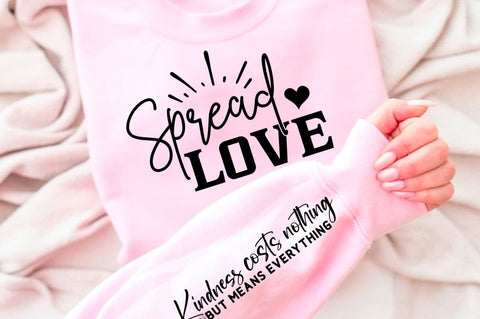 Spread Love Sleeve SVG Design SVG Regulrcrative 