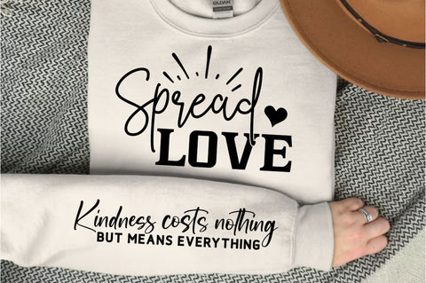 Spread Love Sleeve SVG Design SVG Regulrcrative 