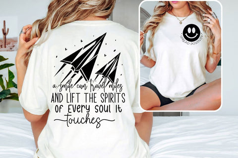 Spread positivity Front and Back SVG T shirt Design SVG Designangry 