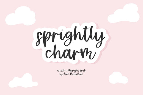Sprightly Charm Script Font Beck McCormick 