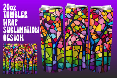 Spring 3D Tree Tumbler Wrap 20oz Sublimation PNG Sublimation afrosvg 