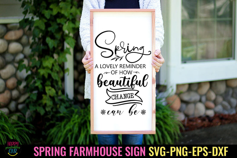 Spring a Lovely Reminder I Spring Sign SVG I Farmhouse SVG - So Fontsy