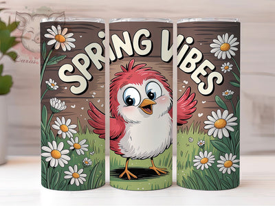 Spring Animals Vibes 20oz Tumbler, Spring Vibes, 20oz Tumbler Wrap, Sublimation PNG, Cute Holiday Cup, Easter Gift, Farm Animal Design Sublimation Lara' s Designs 